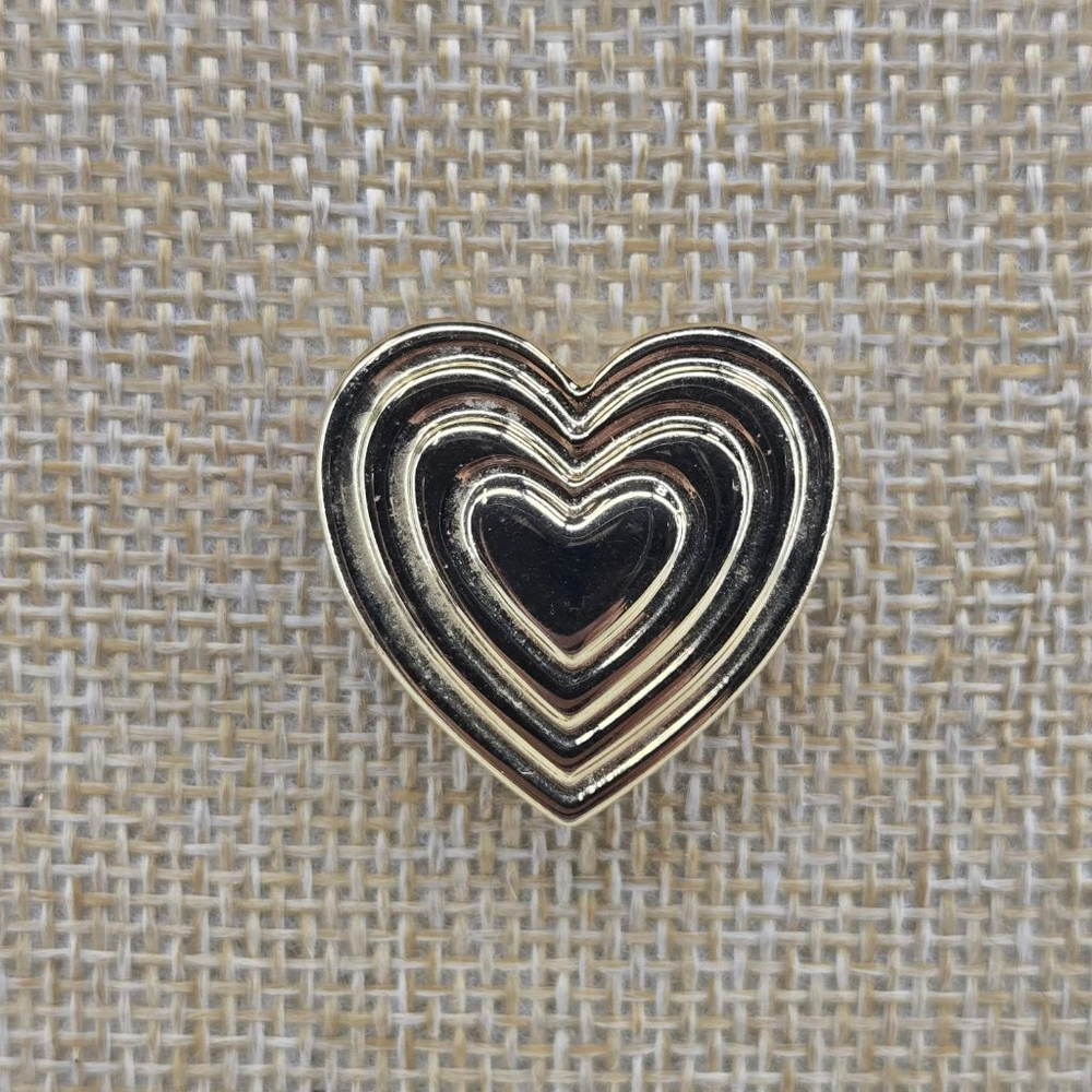 The Variety Club Vintage Goldtone Heart Pin Collectible Fundraising Metal Brooch